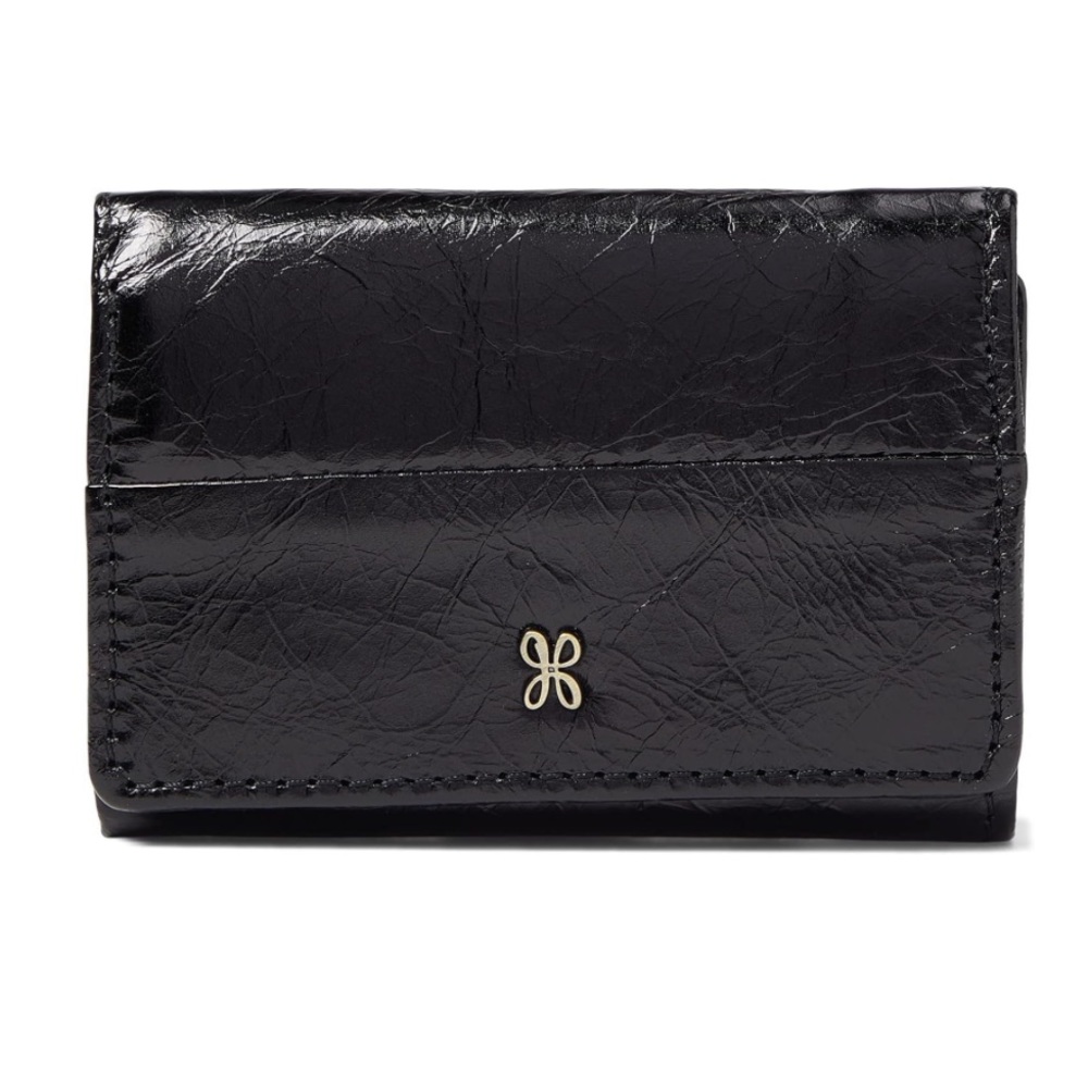 NWT HOBO Jill Mini Wallet Black Leather